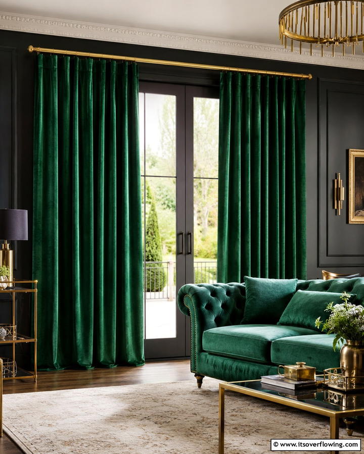 Velvet Curtains for a Sophisticated Look - 25 Sliding Door Curtain Ideas for Privacy and Style