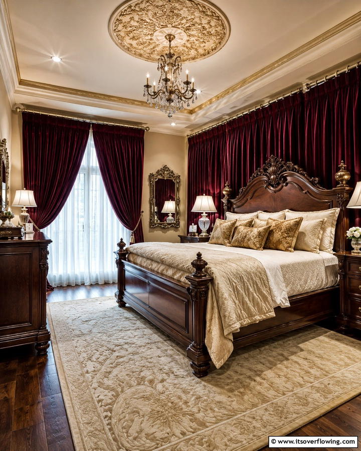 Velvet Drapes for a Regal Touch - 25 Elegant Bedroom Curtain Ideas to Enhance Your Decor