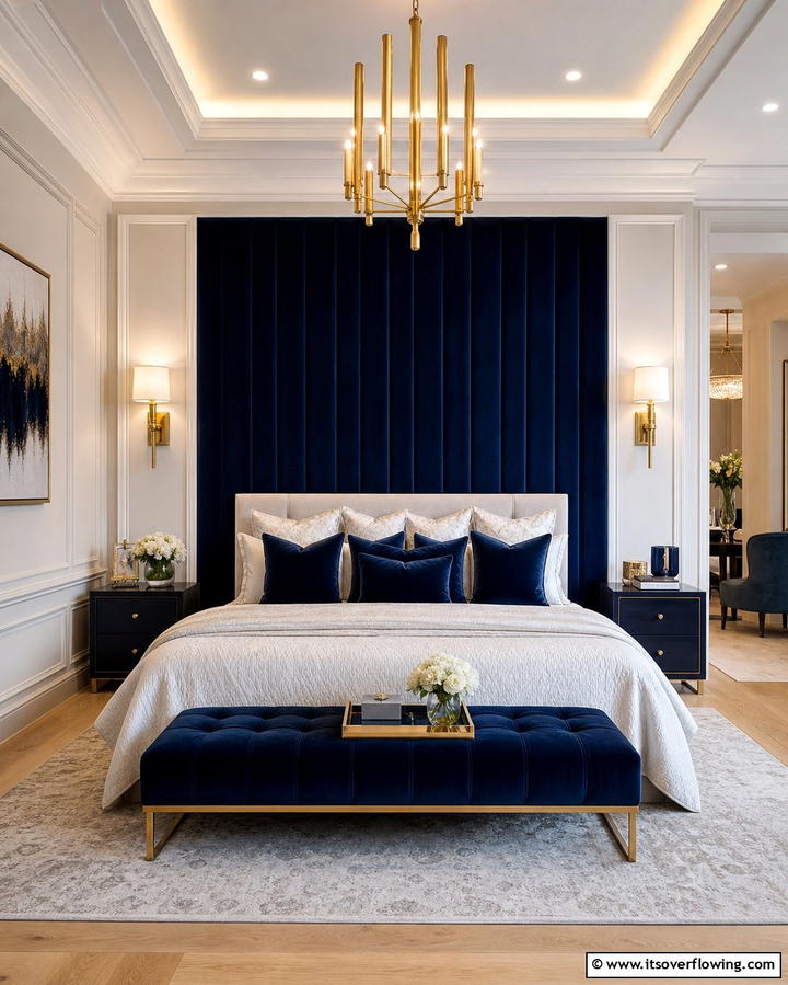 Velvet Touch - 25 Glam Bedroom Ideas for a Luxurious Retreat