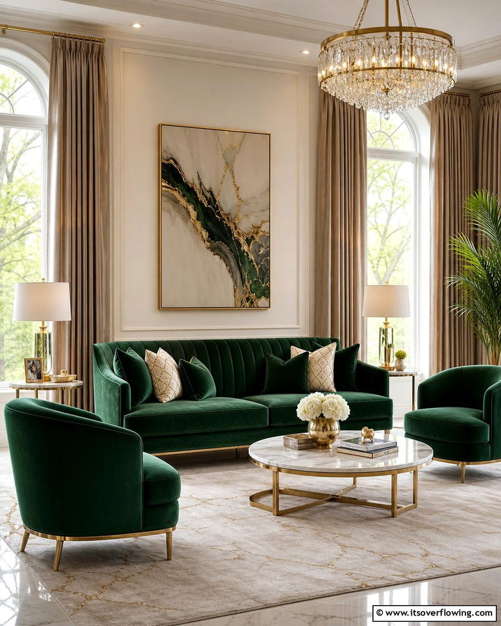 Velvet Upholstery for Plush Comfort - 25 Luxury Living Room Ideas for a Sophisticated Look