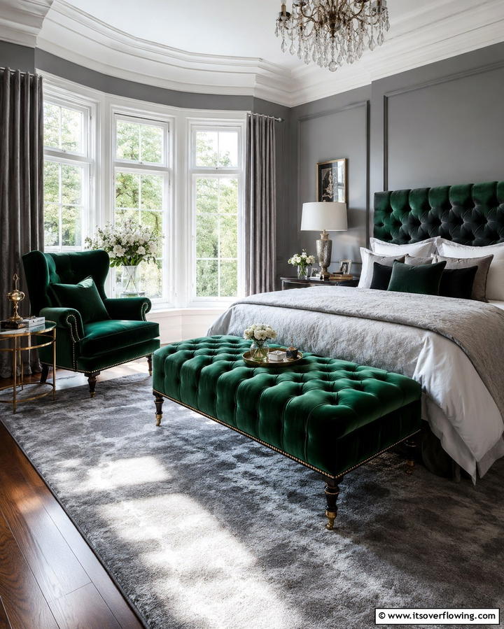 Velvet Upholstery for a Regal Touch - 25 Princess Room Ideas to Create a Dreamy Space