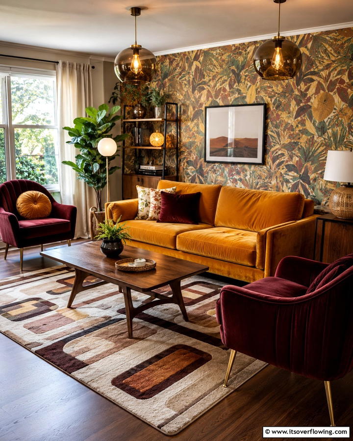 Velvet UpholsteryOne - 25 1970s-inspired Design Ideas for Retro Vibes