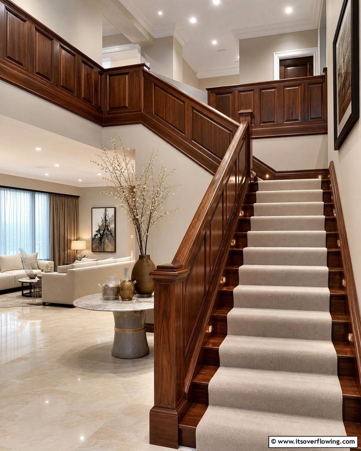 Veneer Wood Railing - 30 Wood Stair Railing Ideas for Warm Architectural Detail