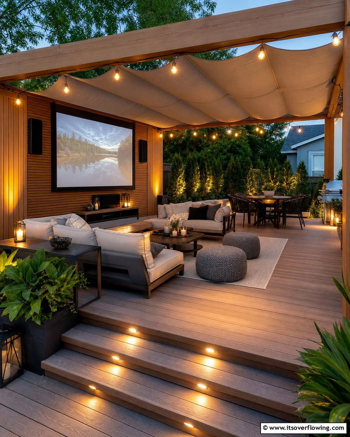 Versatile Entertainment Deck - 21 Patio Deck Designs to Elevate Your Outdoor Living Space