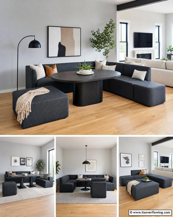Versatile Modular Banquette - 21 Banquette Seating Ideas for Stylish & Functional Dining Spaces