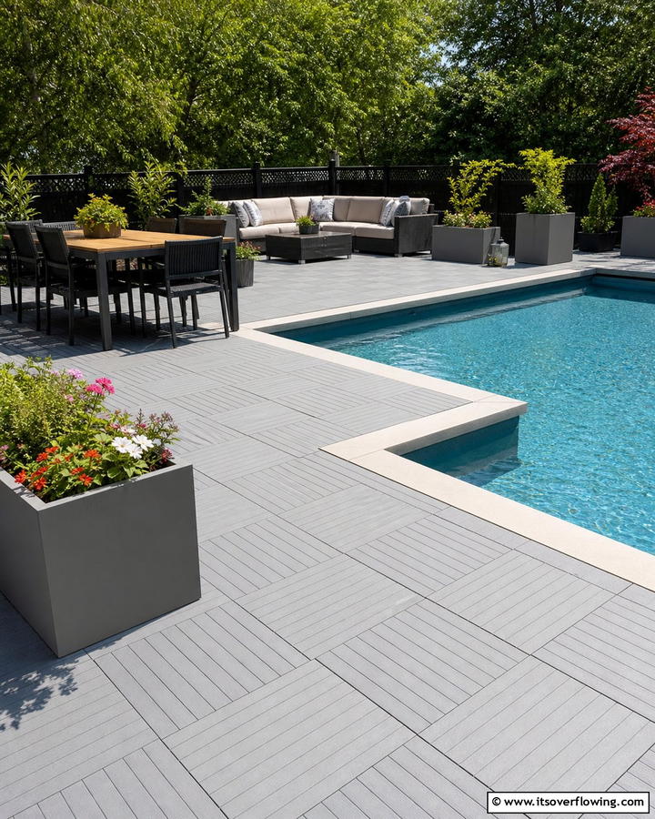 Versatile Modular Pool Deck - 21 Pool Deck Layouts for Safe & Stylish Swimming Areas