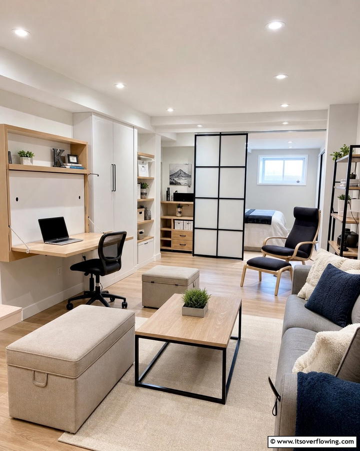 Versatile Multi functional Room - 21 Basement Ideas to Transform Your Underutilized Space
