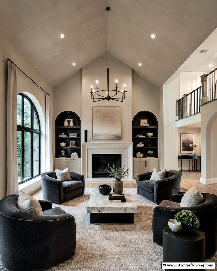 Versatile Neutral Tone Ceiling - 30 Grand Cathedral Ceiling Ideas to Elevate Your Home’s Architecture