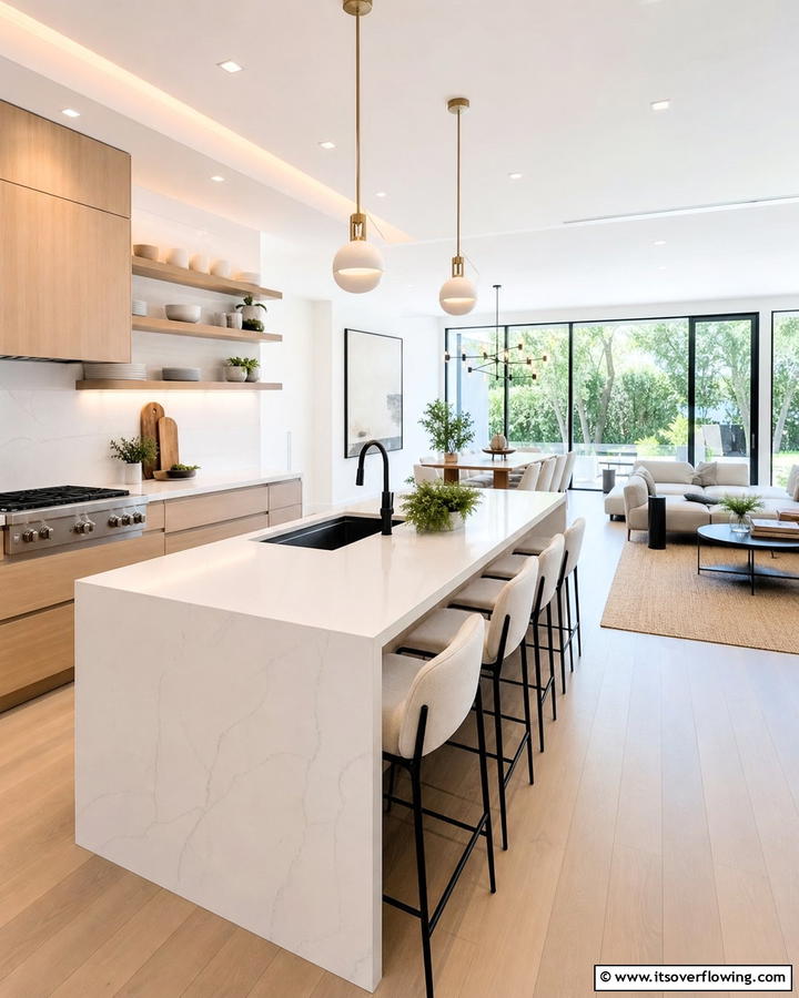Versatile Open Plan Sink Designs - 30 Kitchen Sink Ideas Combining Function and Style