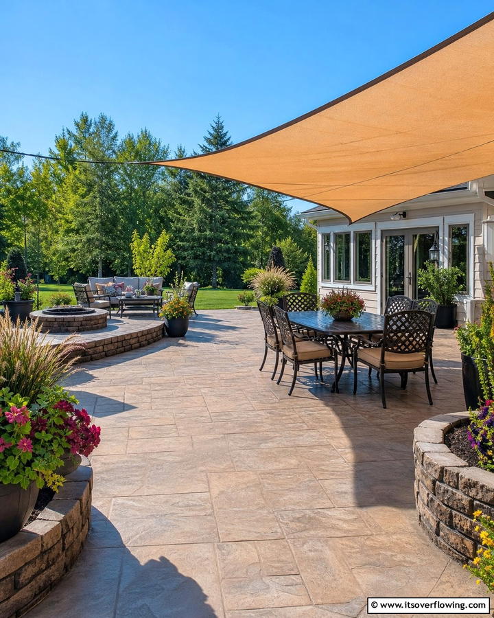 Versatile Outdoor Living - 21 Stamped Concrete Patio Designs to Elevate Outdoor Spaces