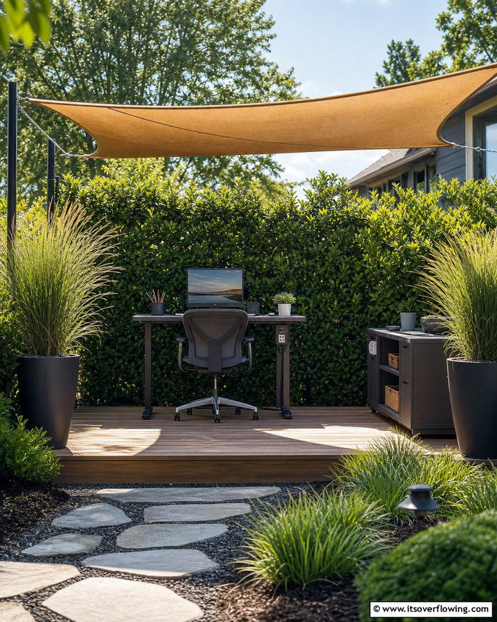 Versatile Outdoor Workspace - 21 Outdoor Living Space Ideas to Transform Your Yard