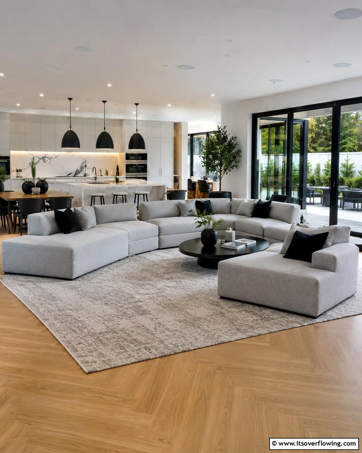 Versatile Sectionals for Open Concept Living - 30 Sectional Living Room Ideas for Flexible Seating