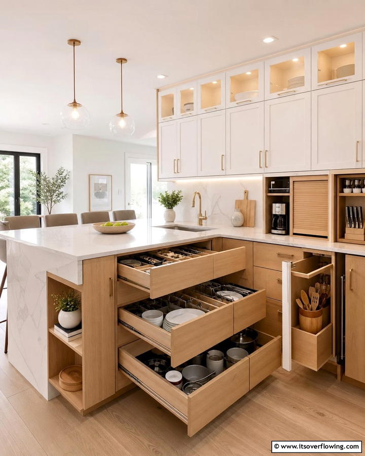 Versatile Storage Solutions - 21 Kitchen Peninsula Ideas for Functional Layouts