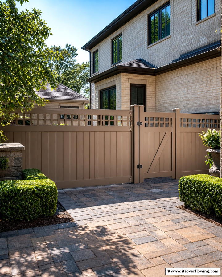 Versatile Taupe Vinyl Fence - 25 Vinyl Fence Colors to Enhance Your Outdoor Space