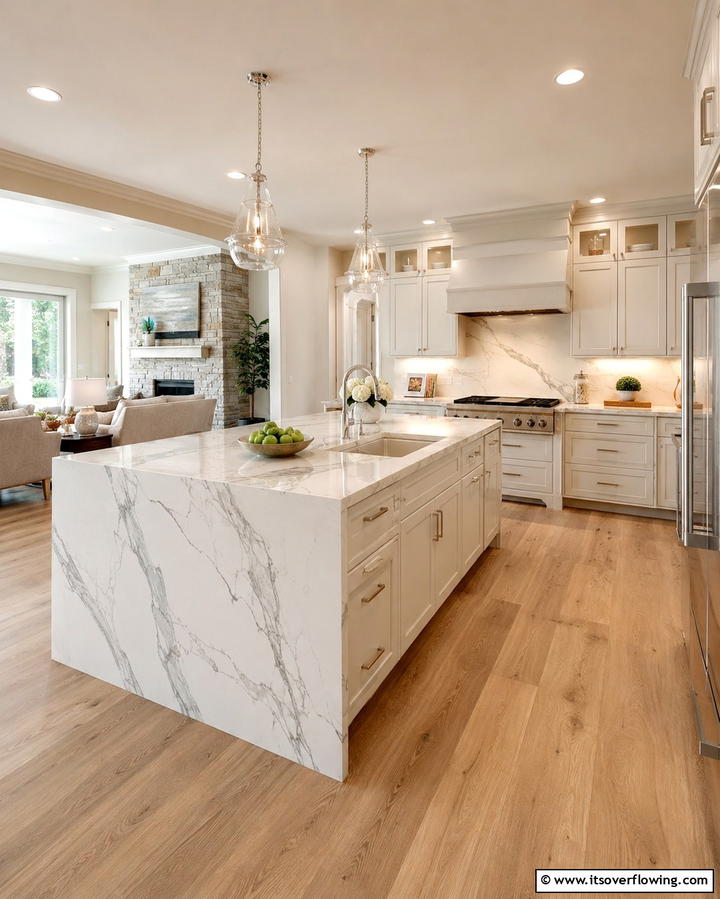 Versatility for Any Countertop Style - 25 Off-white Kitchen Cabinets for a Timeless Look