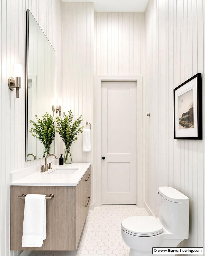 Vertical Beadboard for Heightened Spaces - 25 Beadboard Wall Ideas for Classic Charm