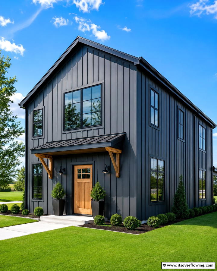 Vertical Board and Batten Siding - 30 Pole Barn & Barndominium Exterior Designs for Rustic Charm