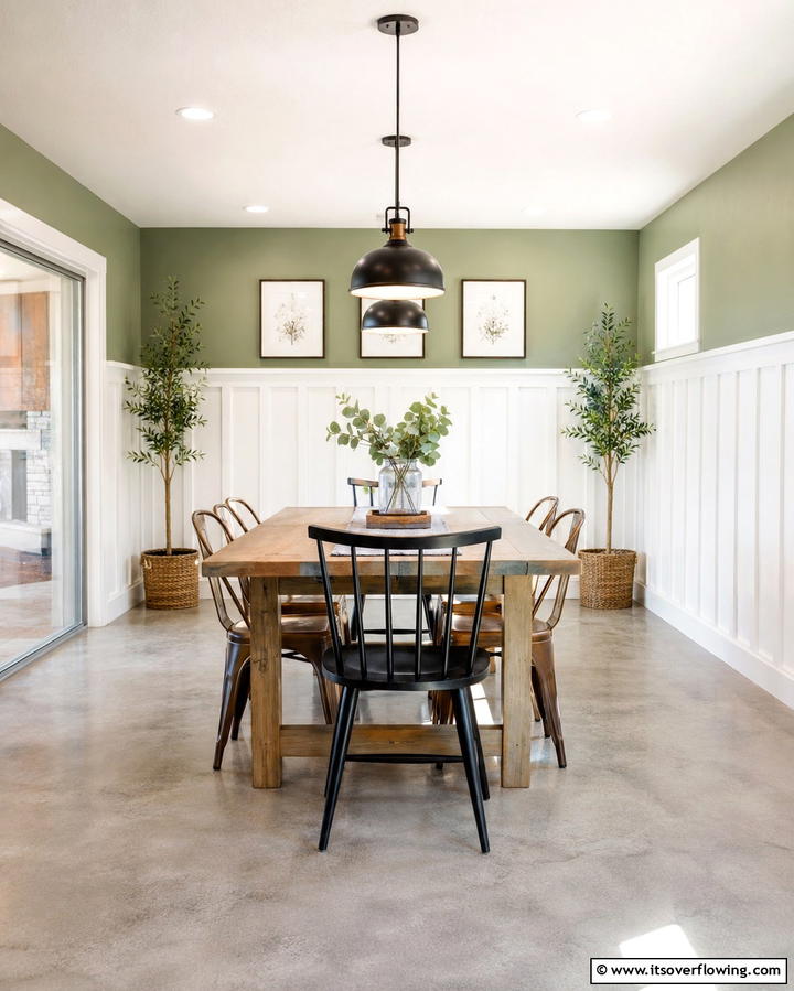 Vertical Board and Batten for a Sleek Finish - 25 Classic Dining Room Wainscoting Ideas for Timeless Appeal