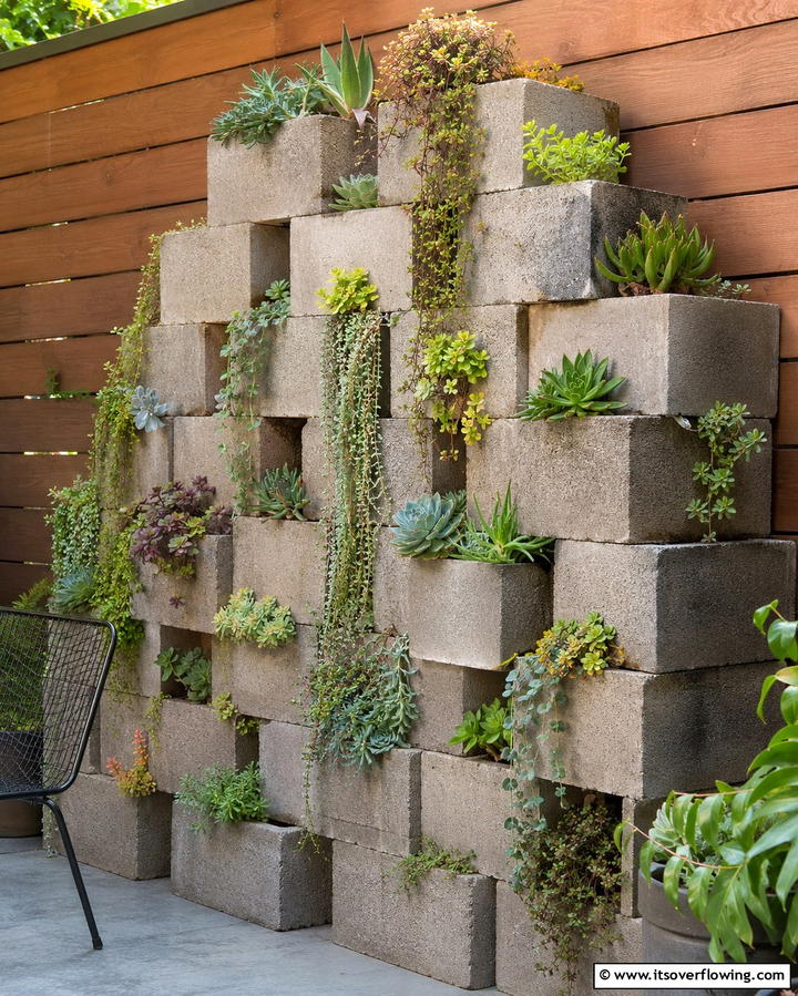 Vertical Cinder Block Garden - 30 Innovative Cinder Block Garden Ideas for Urban Green Spaces