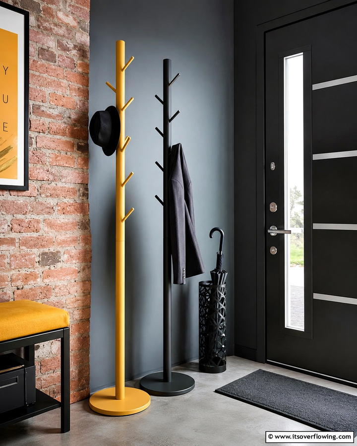 Vertical Coat Trees - 25 Small Mudroom Ideas to Organize Your Entryway