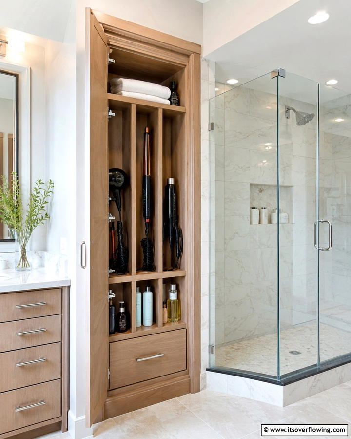 Vertical Dividers for Tall Items - 30 Bathroom Cabinet Organizing Ideas for Clutter-Free Spaces