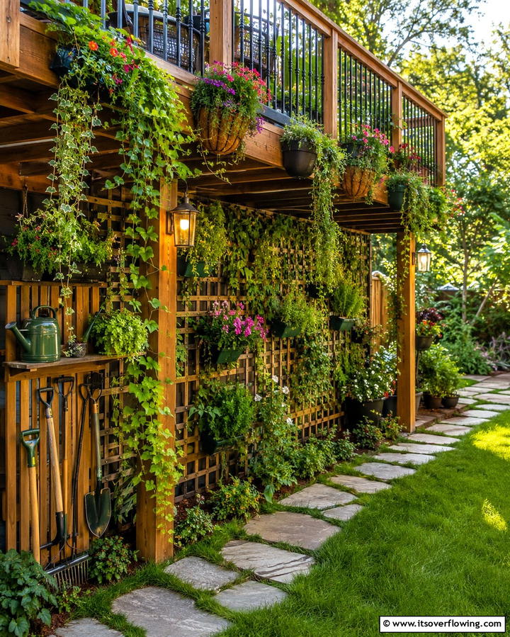 Vertical Garden Deck Lattice - 25 Innovative Deck Lattice Ideas to Enhance Outdoor Spaces