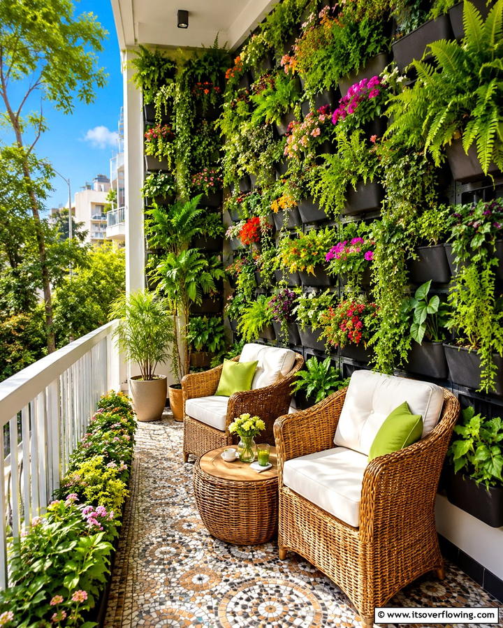 Vertical Garden Oasis - 25 Balcony Deck Ideas- Transform Your Outdoor Space
