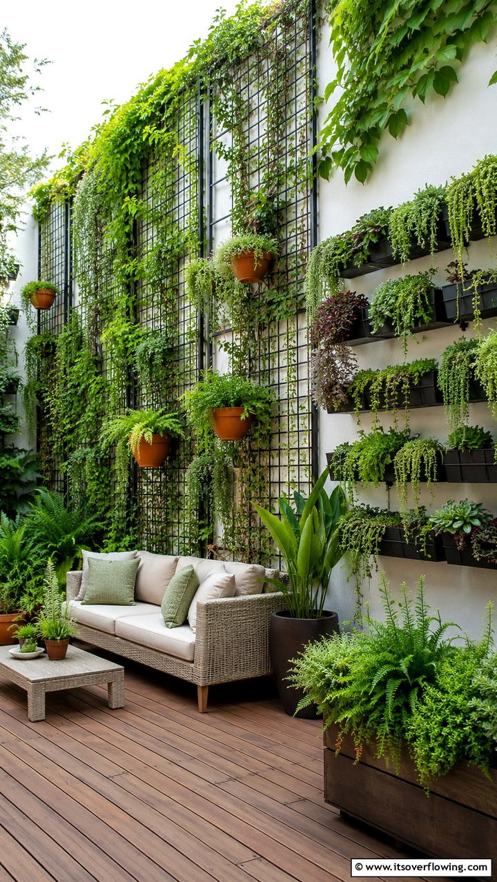 Vertical Garden Oasis - 30 Garden Layout Ideas- Strategic Planting & Design Tips