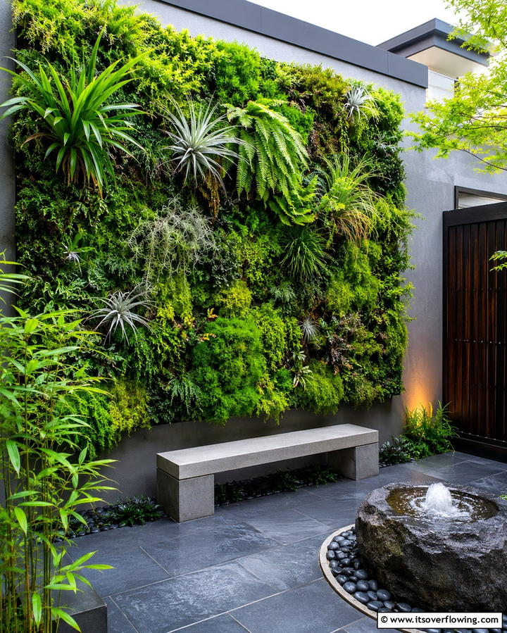 Vertical Garden Panels - 25 Zen Garden Ideas for a Peaceful Outdoor Retreat