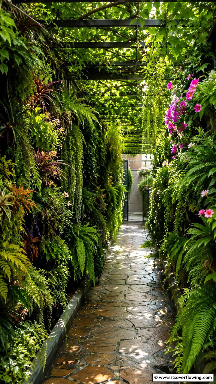 Vertical Garden Walkway - 21 Inviting Walkway Ideas to Enhance Your Outdoor Space