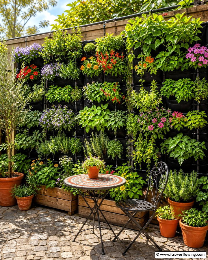 Vertical Garden Wall - 25 Backyard Entertainment Ideas for Fun Gatherings