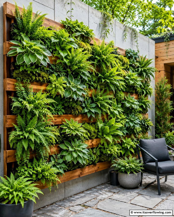 Vertical Garden Walls - 25 Shady Garden Ideas for Lush, Cool Spaces