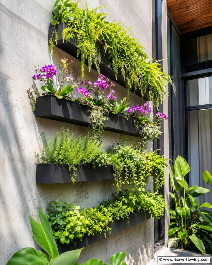 Vertical Garden for Limited Space - 25 Townhouse Patio Ideas for Small Outdoor Spaces