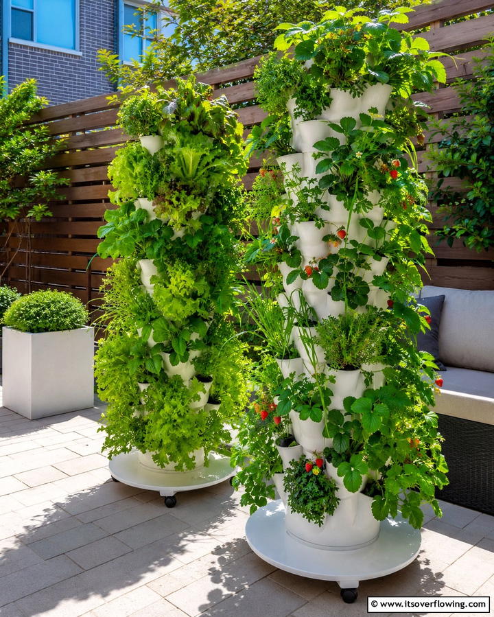 Vertical Garden for Small Spaces - 30 Space-Saving Townhouse Backyard Design Ideas