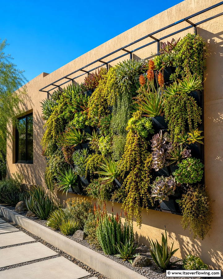 Vertical Garden in the Desert - 30 Desert Landscape Ideas for Low-Water Gardens