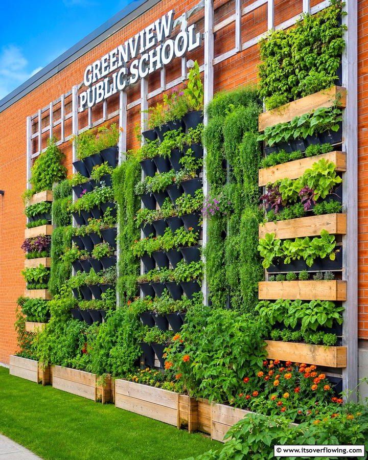 Vertical Garden - 20 Inspiring School Garden Ideas to Engage and Educate