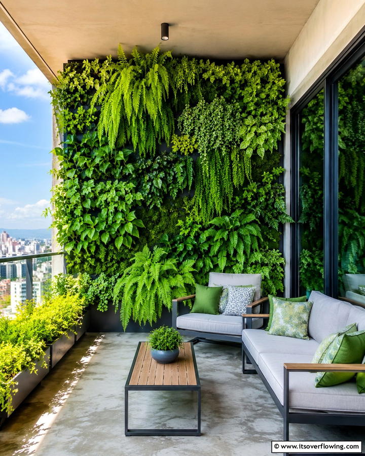 Vertical Gardens for Shade and Greenery - 25 Balcony Shade Ideas for Comfortable Outdoor Relaxation