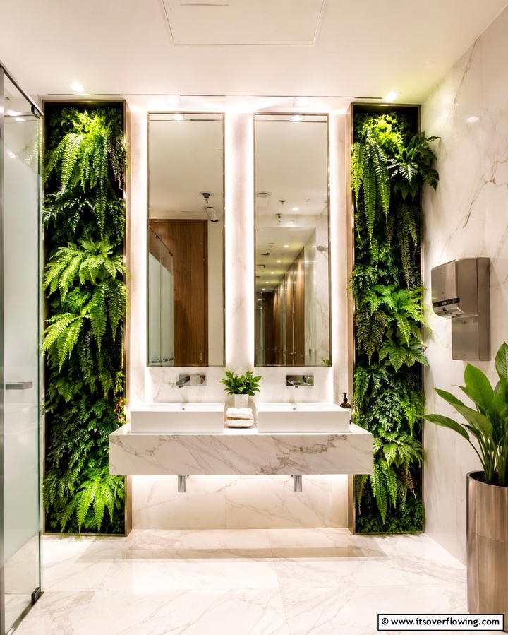 Vertical Gardens for a Lush Atmosphere - 25 Natural Bathroom Ideas for a Spa-Like Retreat at Home