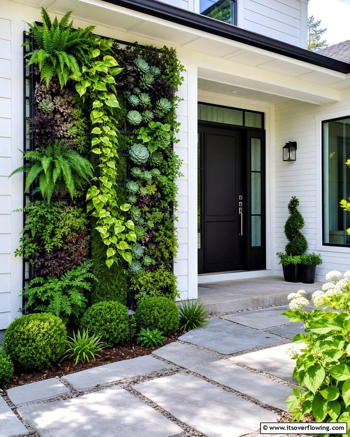 Vertical Gardens - 20 Front Door Privacy Ideas to Enhance Your Home Security