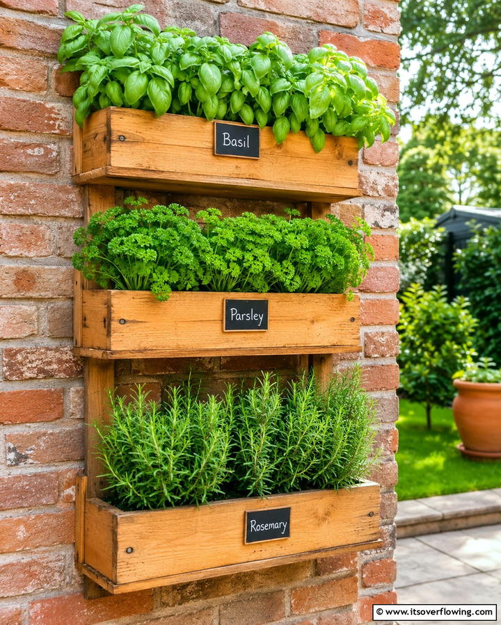 Vertical Herb Garden - 25 Terraced Garden Ideas for Sloped Landscapes