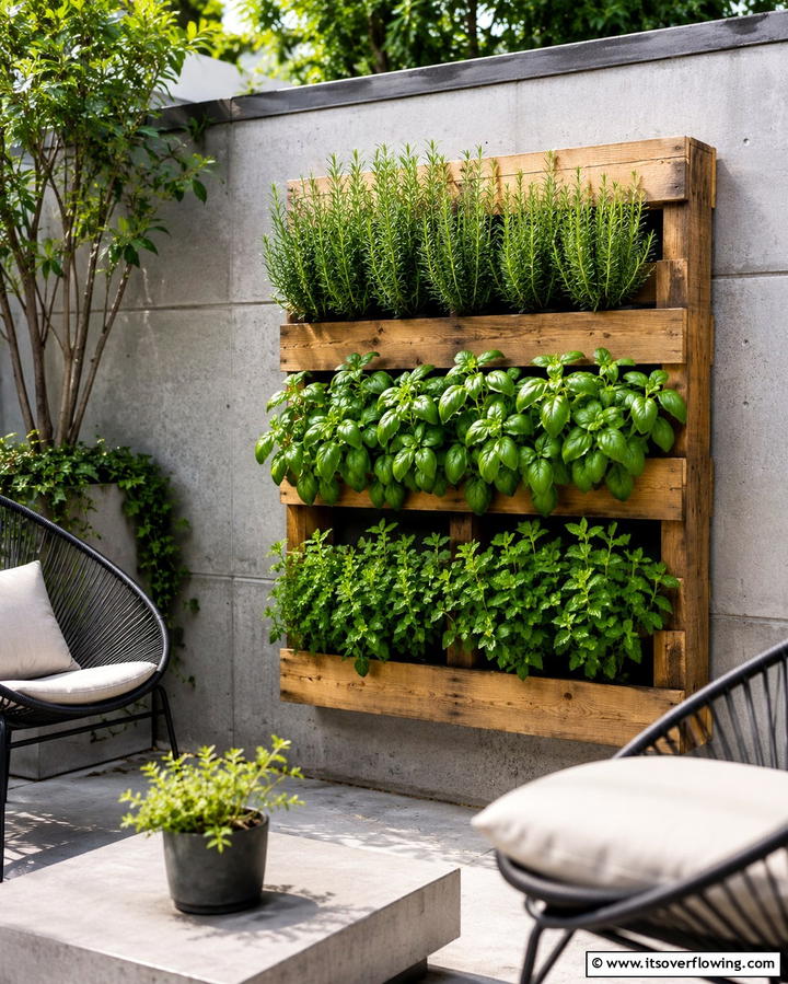 Vertical Herb Pallet Garden - 25 Vertical Pallet Garden Ideas for Urban Spaces