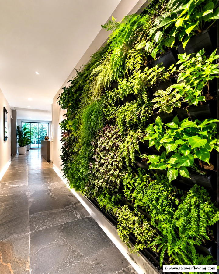 Vertical Indoor Garden - 25 Green Hallway Ideas for a Fresh and Inviting Home
