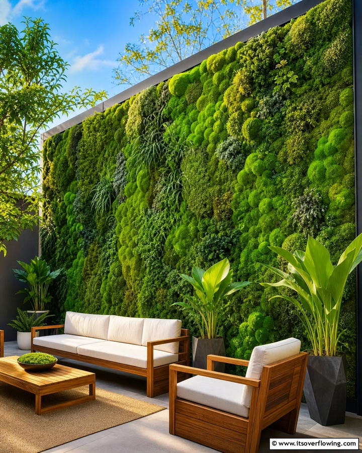 Vertical Moss Walls - 20 Moss Garden Ideas for a Lush and Low-Maintenance Yard