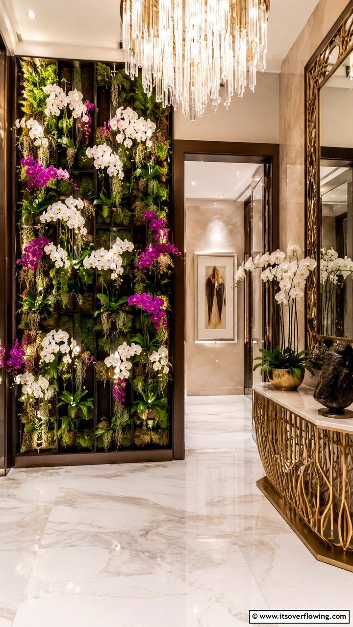 Vertical Orchid Display - 21 Space-Saving Vertical Garden Ideas for Urban Living