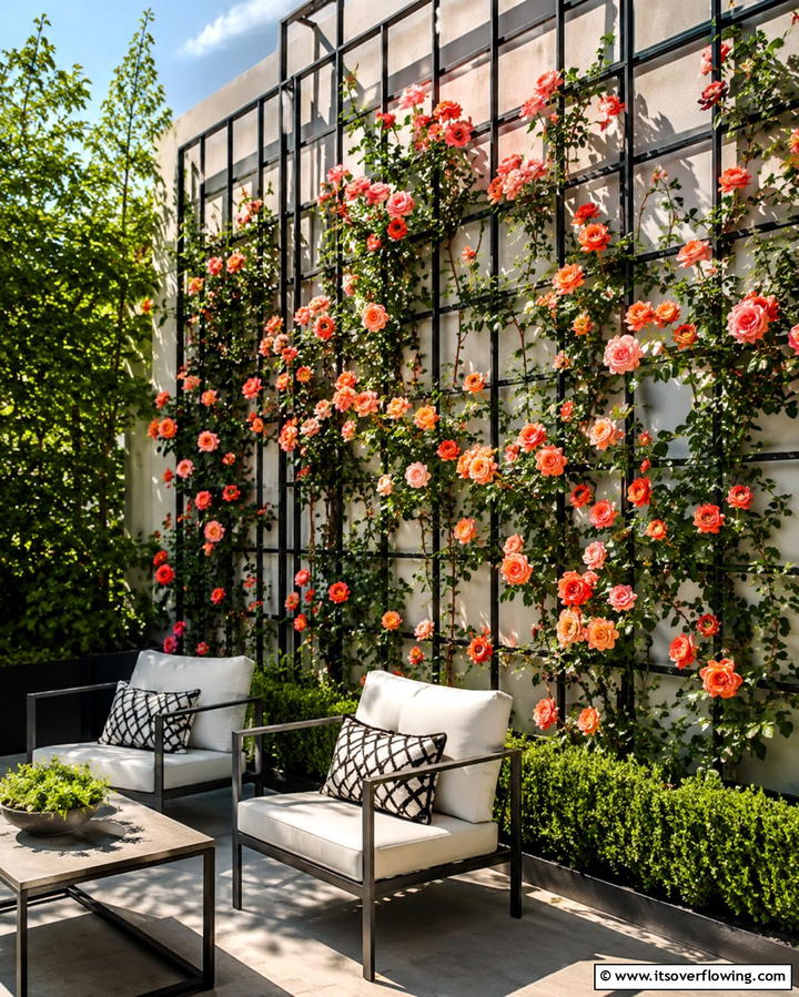 Vertical Rose Trellises - 25 Rose Garden Ideas to Create a Blooming Paradise