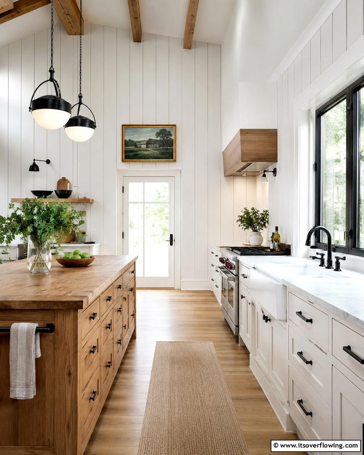 Vertical Shiplap Charm - 25 Kitchen Wainscoting Ideas for a Chic Upgrade