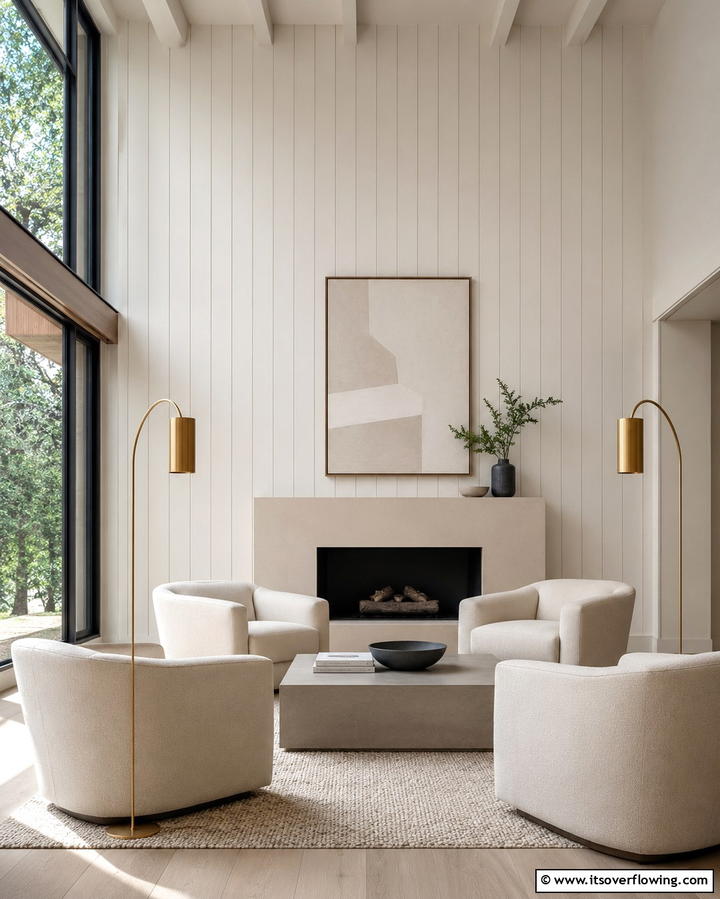 Vertical Shiplap for Height - 25 Shiplap Living Room Ideas for a Rustic Charm