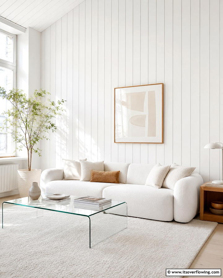 Vertical Shiplap for Height Illusion - 25 Shiplap Living Room Ideas for a Rustic Charm