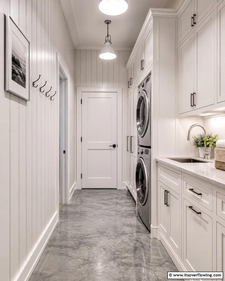 Vertical Shiplap for Height - 20 Shiplap Laundry Room Ideas for a Rustic and Charming Space