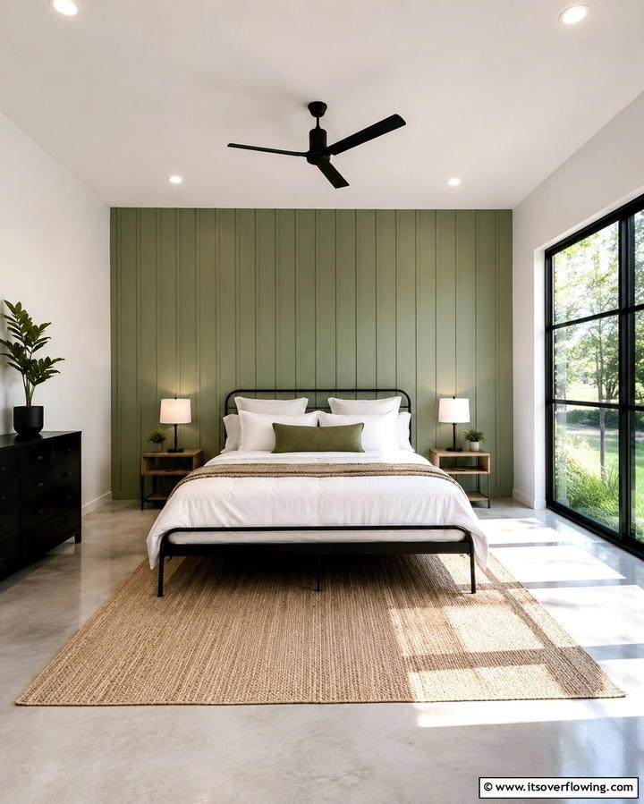 Vertical Shiplap for a Modern Twist - 25 Shiplap Bedroom Ideas for a Cozy and Chic Retreat